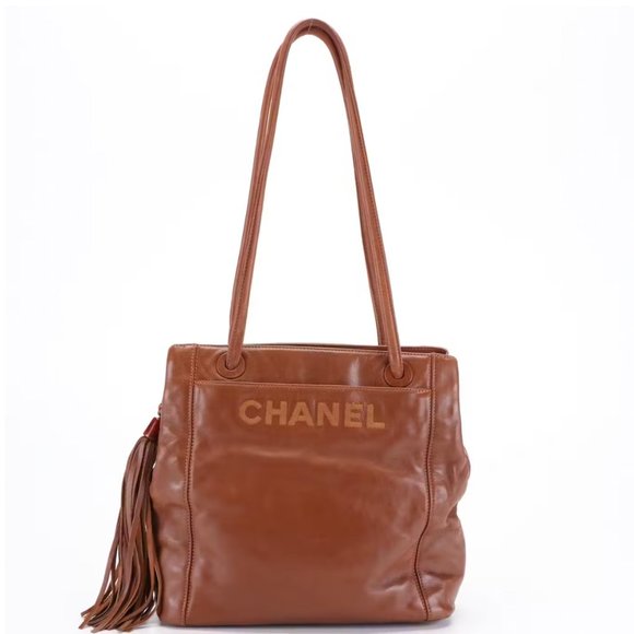 Rare Vintage CHANEL Vintage Stitched CC Tassel Shoulder Bag Excellent Condition - Picture 3 of 8